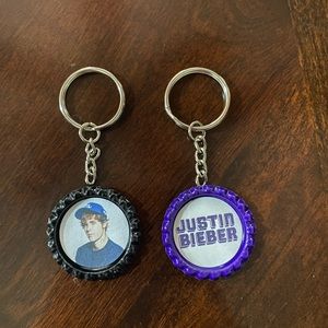 Justin Bieber Bottle Cap Keychains